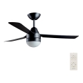 BAYSIDE 531018 - Stropní ventilátor MEGARA 2xE14/15W/230V černá + DO
