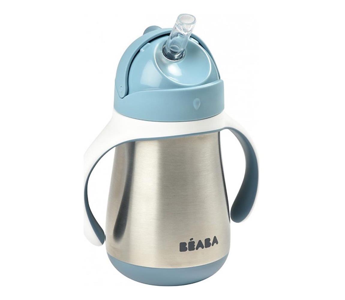 Beaba Beaba 913481BB - Termoizolační hrnek s brčkem 250 ml modrá FBB0003