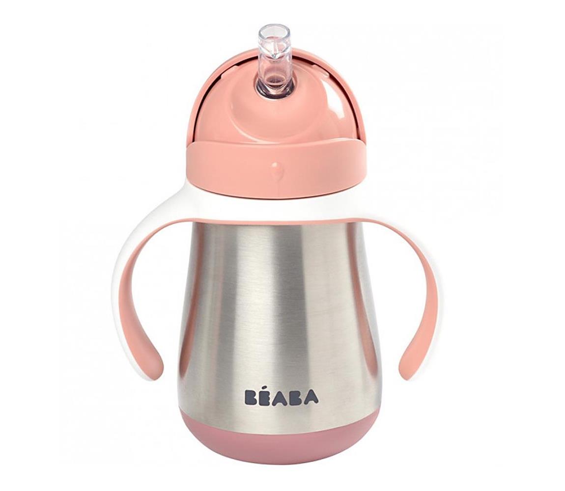 Beaba Beaba 913482BB - Termoizolační hrnek s brčkem 250 ml růžová FBB0005