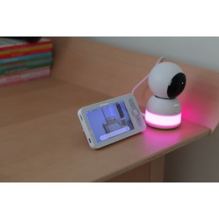 Beaba - Chytrá nabíjecí dětská chůvička s monitorem ZEN NIGHT 720p 5V 4000 mAh Wi-Fi bílá