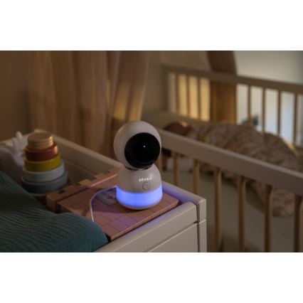 Beaba - Chytrá nabíjecí dětská chůvička s monitorem ZEN NIGHT 720p 5V 4000 mAh Wi-Fi bílá