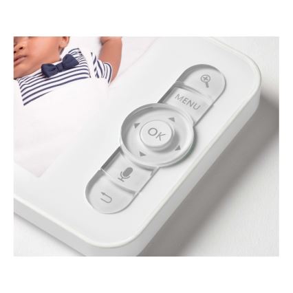Beaba - Chytrá nabíjecí dětská chůvička s monitorem ZEN NIGHT 720p 5V 4000 mAh Wi-Fi bílá