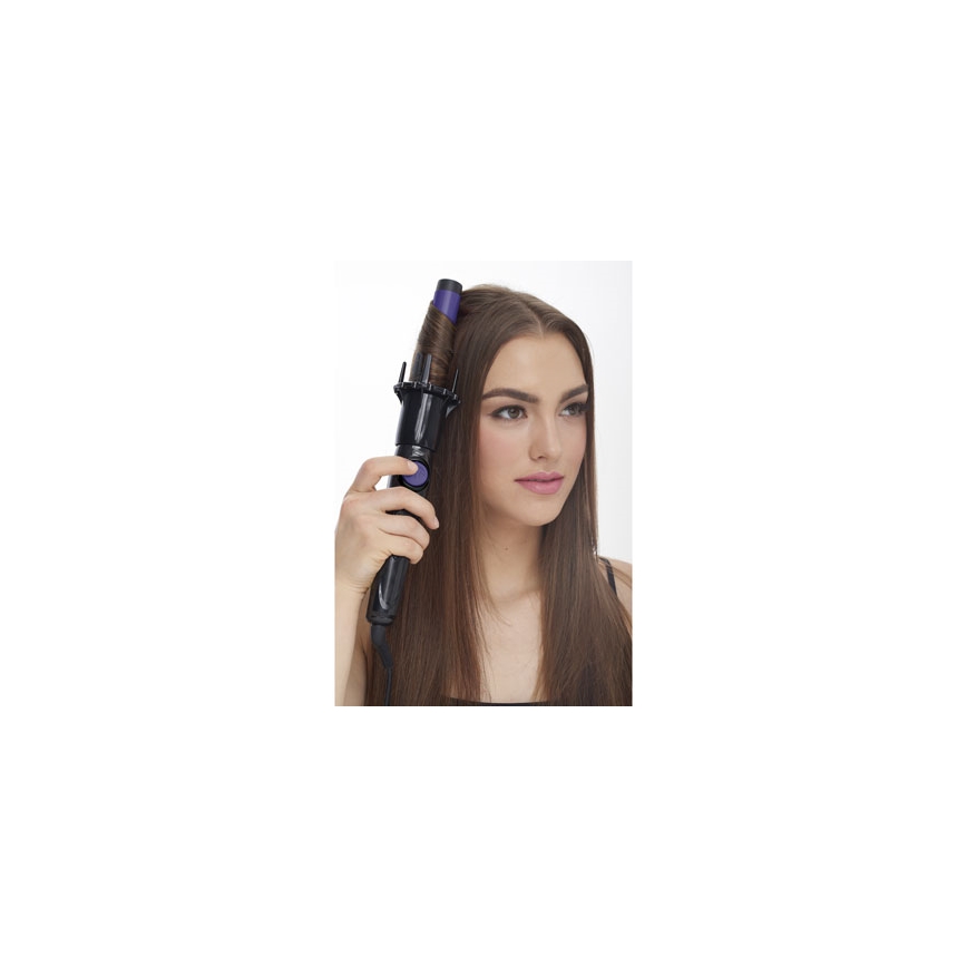Bellissima 11307 - Rotační kulma na vlasy RICCI&CURL 230V černá/fialová