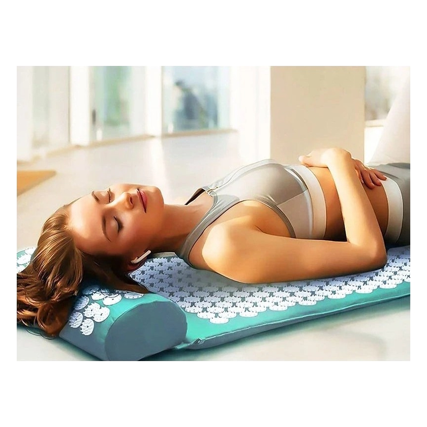 Beper - Akupresurní podložka a polštář mintová