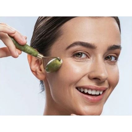 Beper - Masážní váleček a kámen Gua Sha nefrit