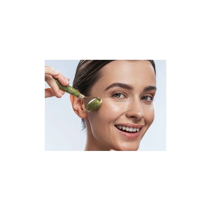 Beper - Masážní váleček a kámen Gua Sha nefrit