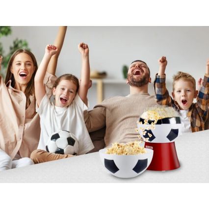 Beper - Popkornovač 1200W/230V fotbal/červená