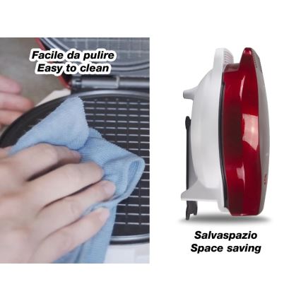 Beper - Vaflovač 2v1 1000W/230V červená