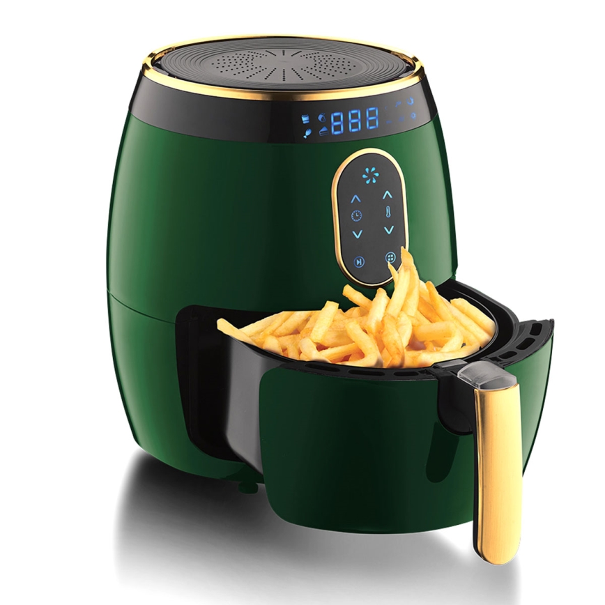 BerlingerHaus - Horkovzdušná fritéza 3,2 l 1350W/230V/30min zelená/zlatá