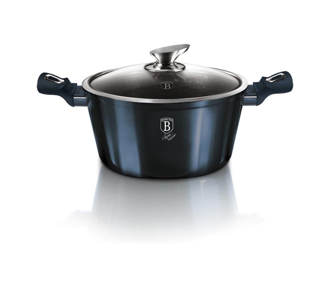 BerlingerHaus BerlingerHaus - Kastrol s mramorovým povrchem + poklice 20 cm modrá BH0021