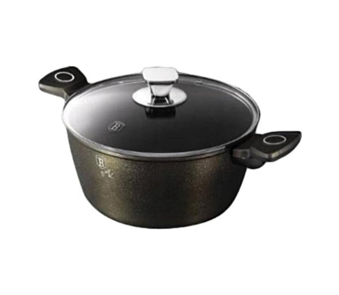 BerlingerHaus BerlingerHaus - Kastrol s titanovým povrchem + poklice 24 cm černá BH0100
