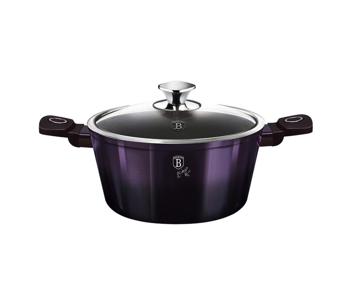 BerlingerHaus BerlingerHaus - Kastrol s titanovým povrchem + poklice + víčko 24 cm fialová BH0054