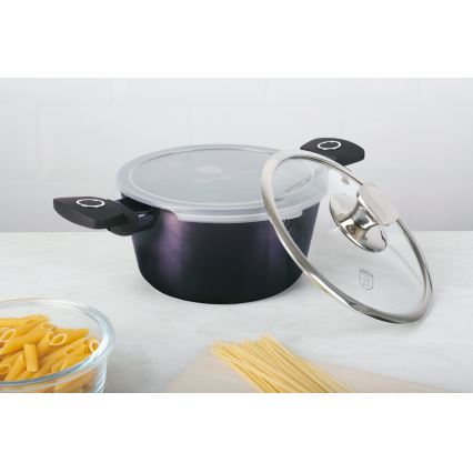 BerlingerHaus - Kastrol s titanovým povrchem + poklice + víčko 24 cm fialová