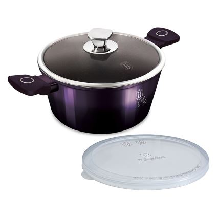 BerlingerHaus - Kastrol s titanovým povrchem + poklice + víčko 24 cm fialová