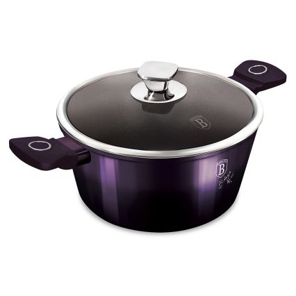 BerlingerHaus - Kastrol s titanovým povrchem + poklice + víčko 24 cm fialová