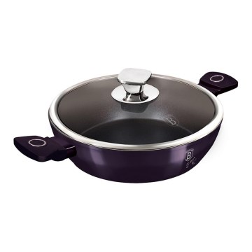 BerlingerHaus - Mělký hrnec s titanovým povrchem + poklice 28 cm fialová