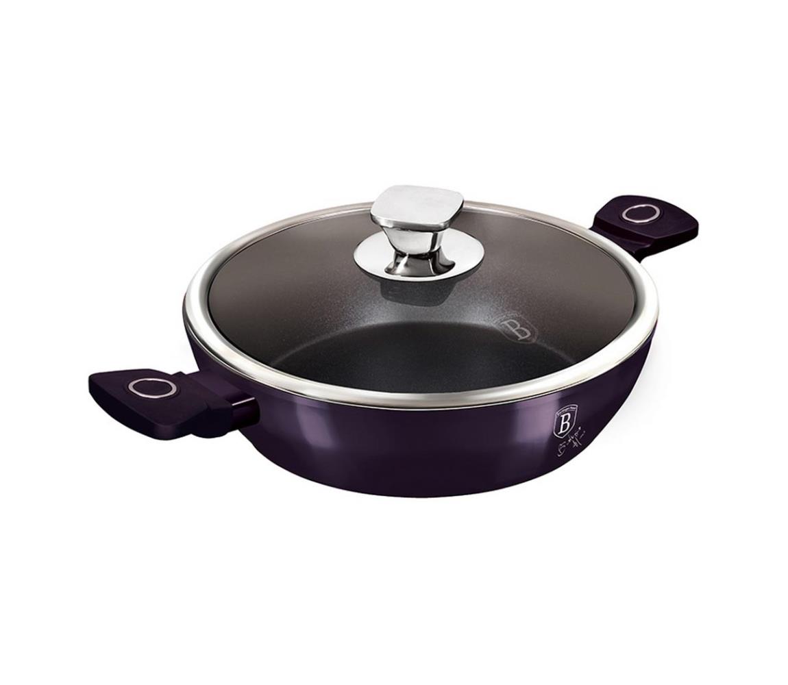 BerlingerHaus BerlingerHaus - Mělký hrnec s titanovým povrchem + poklice 28 cm fialová BH0062