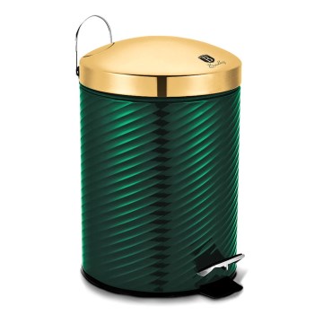 BerlingerHaus - Odpadkový koš 12 l zelená/zlatá/nerez