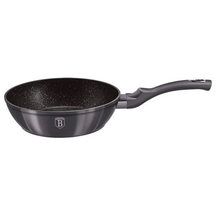 BerlingerHaus - Pánev s mramorovým povrchem + poklice 24 cm černá