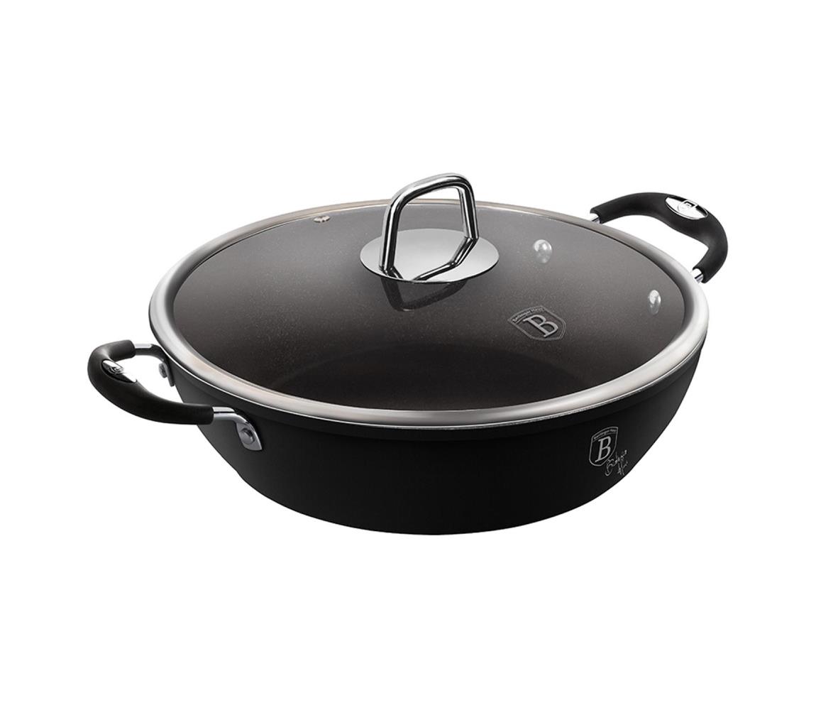 BerlingerHaus BerlingerHaus - Pekáč s titanovým povrchem + poklice 28 cm černá BH0073
