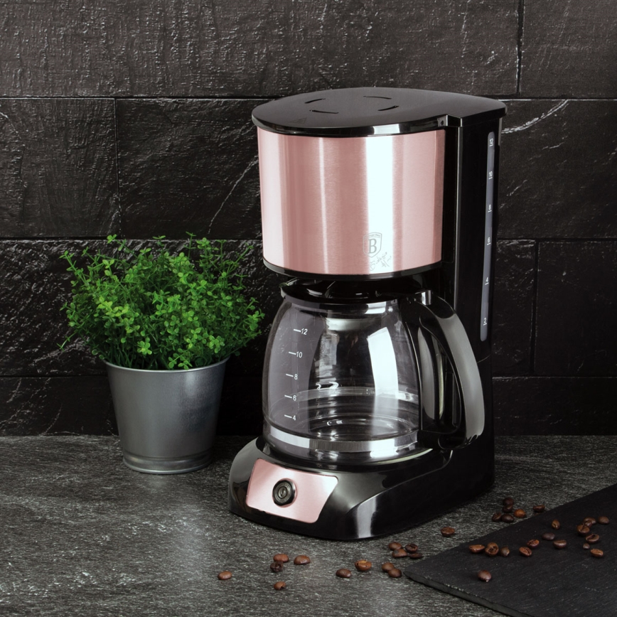 BerlingerHaus - Překapávací kávovar 1,5l s uchováním teploty 800W/230V rose gold