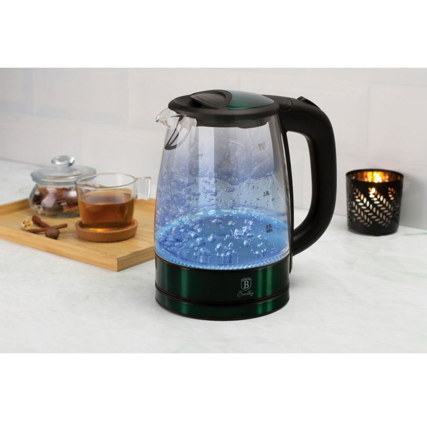 BerlingerHaus - Rychlovarná konvice 1,7 l 2200W/230V nerez/zelená