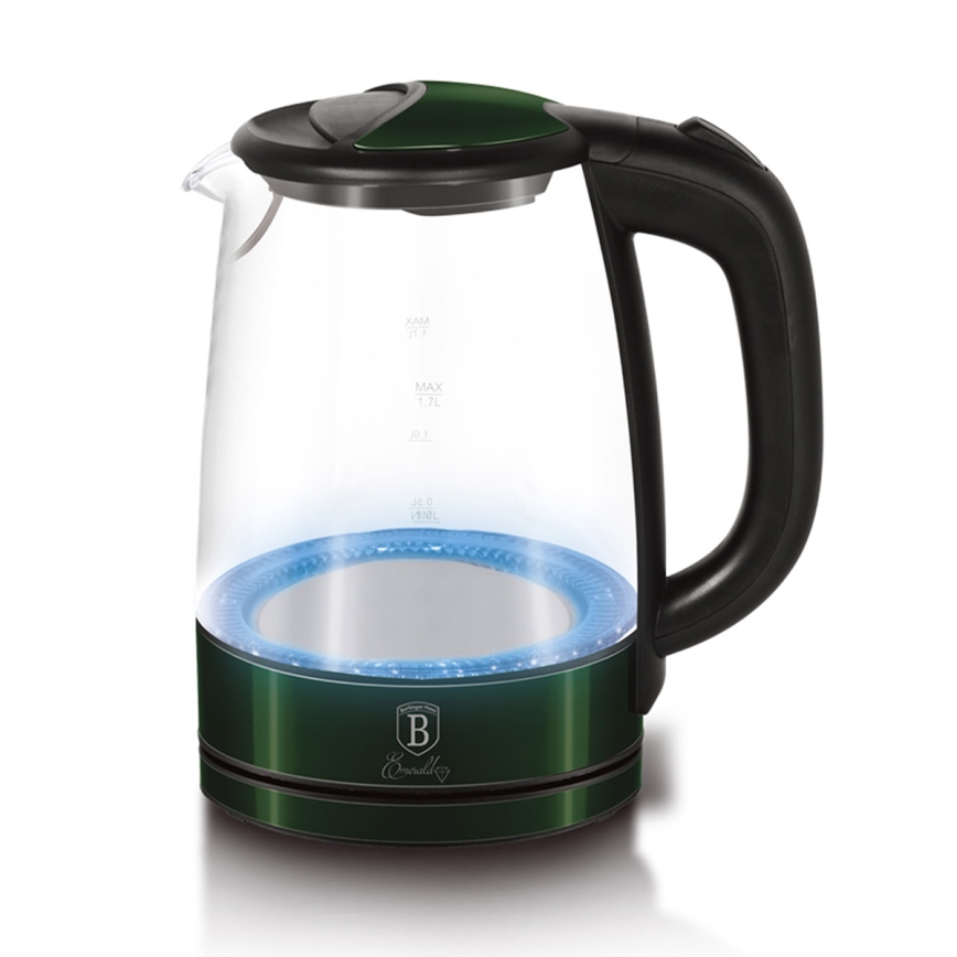 BerlingerHaus - Rychlovarná konvice 1,7 l 2200W/230V nerez/zelená