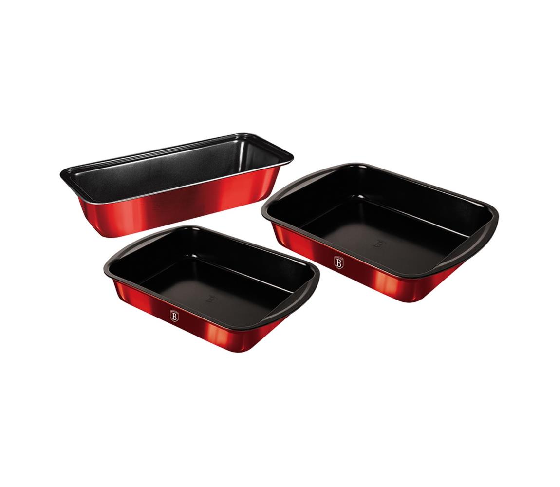 BerlingerHaus BerlingerHaus - Sada forem na pečení s titanovým povrchem 3 ks červená BH0162