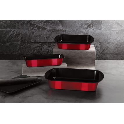 BerlingerHaus - Sada forem na pečení s titanovým povrchem 3 ks červená