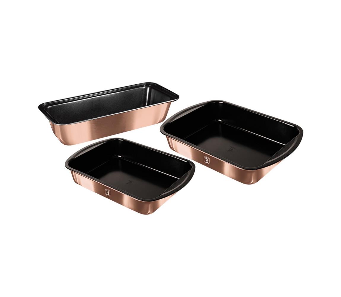 BerlingerHaus BerlingerHaus - Sada forem na pečení s titanovým povrchem 3 ks rose gold BH0038