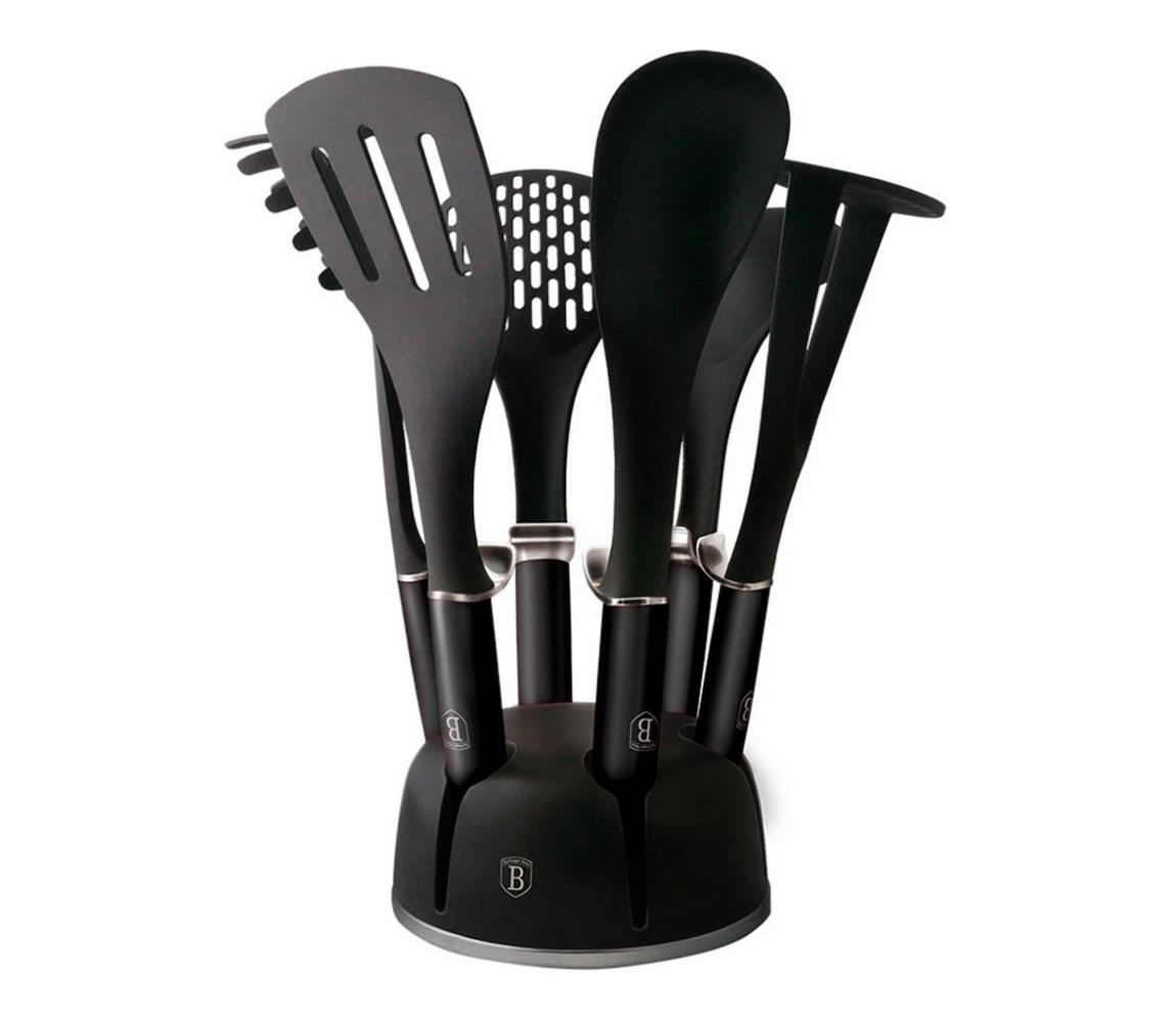 BerlingerHaus BerlingerHaus - Sada kuchyňského náčiní ve stojanu 7 ks černá BH0032
