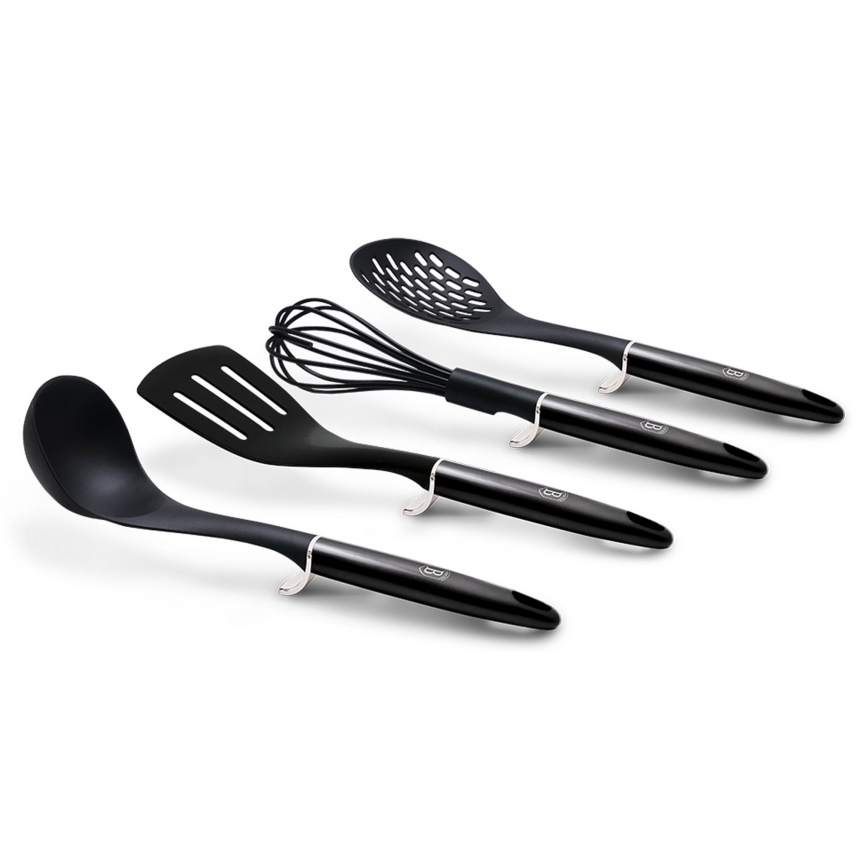 BerlingerHaus - Sada kuchyňského náčiní ve stojanu 7 ks černá