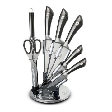 BerlingerHaus - Sada nerezových nožů ve stojanu 8 ks černá/nerez