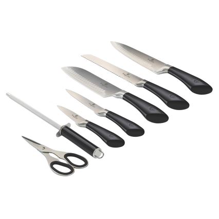 BerlingerHaus - Sada nerezových nožů ve stojanu 8 ks černá/nerez