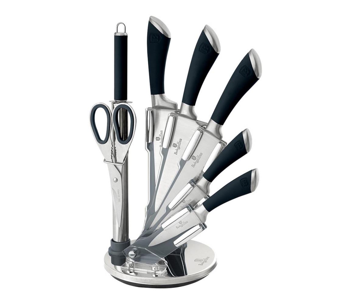Berlingerhaus Sada nožů ve stojanu 8 ks nerez Infinity Line černá