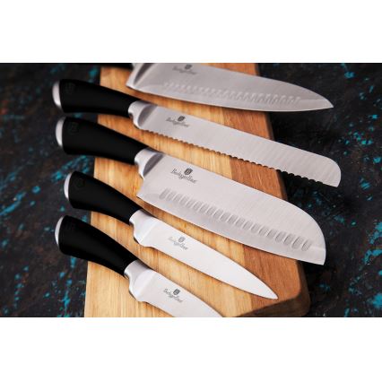 BerlingerHaus - Sada nerezových nožů ve stojanu 8 ks stříbrná/černá