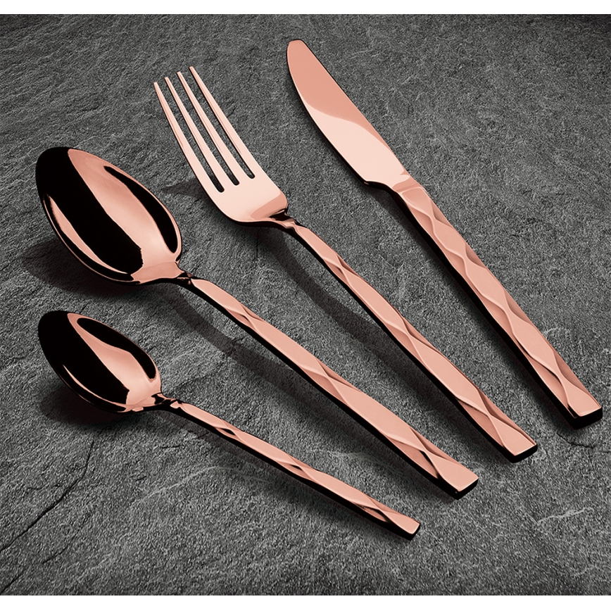 BerlingerHaus - Sada nerezových příborů 24 ks rose gold
