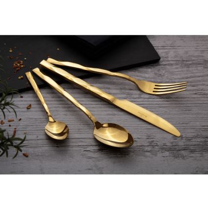 BerlingerHaus - Sada nerezových příborů 24 ks zlatá