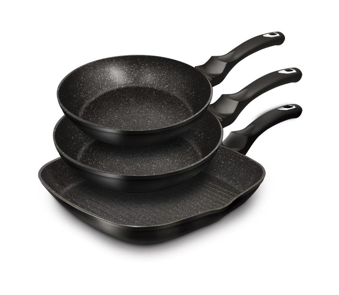 BerlingerHaus BerlingerHaus - Sada pánví 3 ks černá BH0005