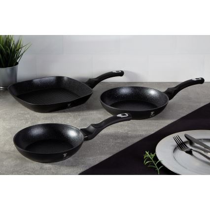 BerlingerHaus - Sada pánví 3 ks černá