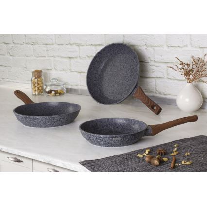 BerlingerHaus - Sada pánví 3 ks šedá/hnědá