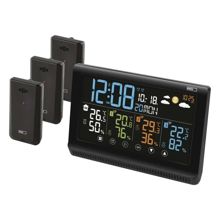 Bezdrátová meteostanice se třemi senzory 5V/3xAAA + 2xAAA