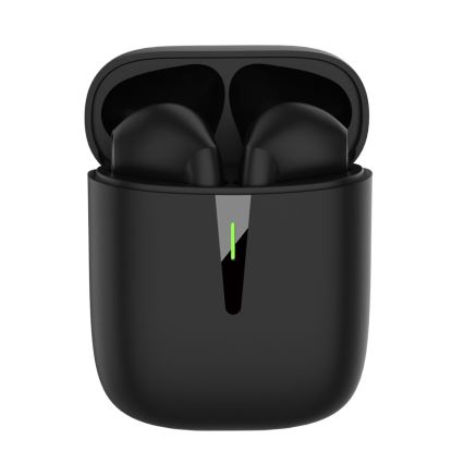 Bezdrátová sluchátka s mikrofonem černá 200 mAh + 2x  30 mAh