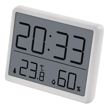 Bezdrátový teploměr s vlhkoměrem 1xCR2032 bílá