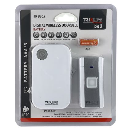 Bezdrátový zvonek BELL 3xAAA bílá