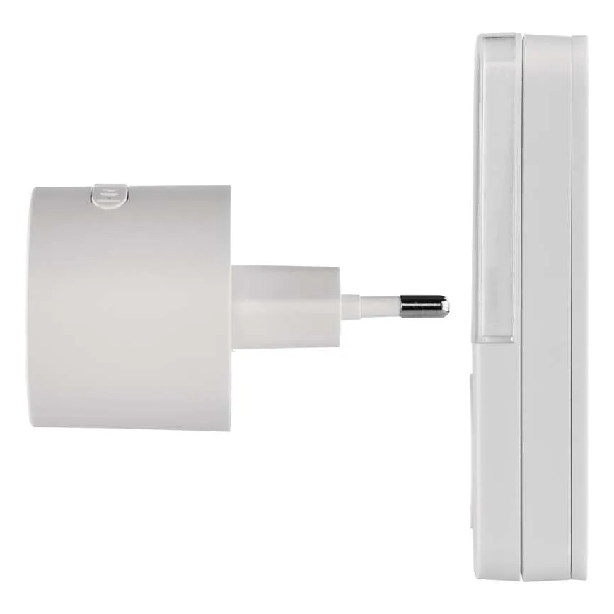 Bezdrátový zvonek do zásuvky 230V + 1xCR2032 bílá