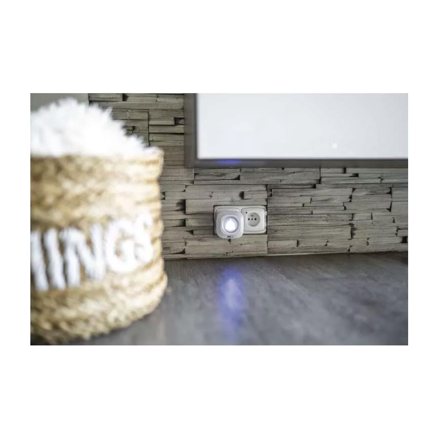 Bezdrátový zvonek do zásuvky 230V + 1xCR2032 IP44 bílá