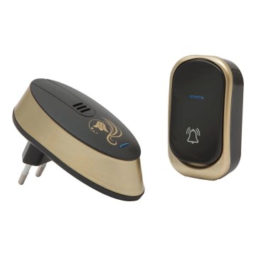 Bezdrátový zvonek do zásuvky 230V černá