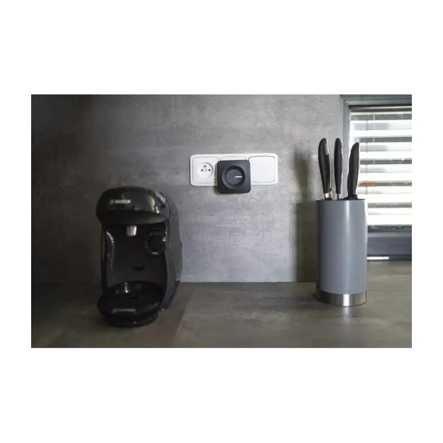 Bezdrátový zvonek do zásuvky 230V IP44 černá