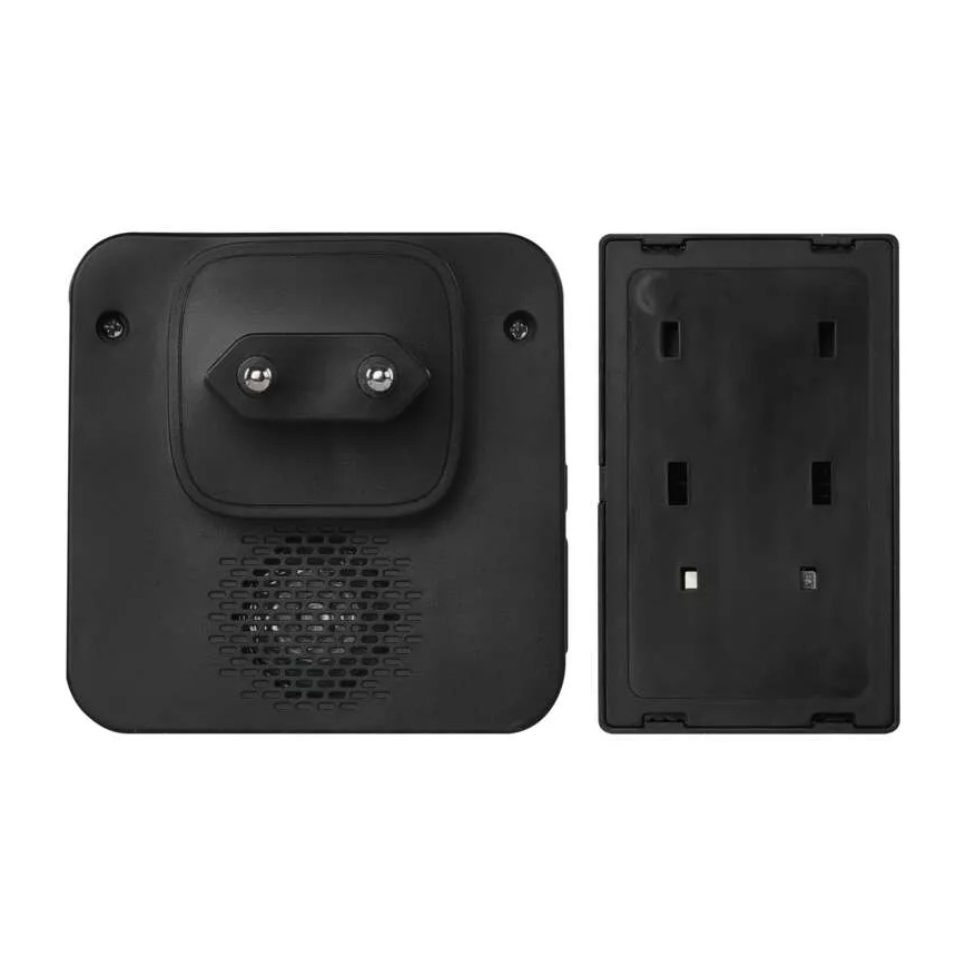 Bezdrátový zvonek do zásuvky 230V IP44 černá